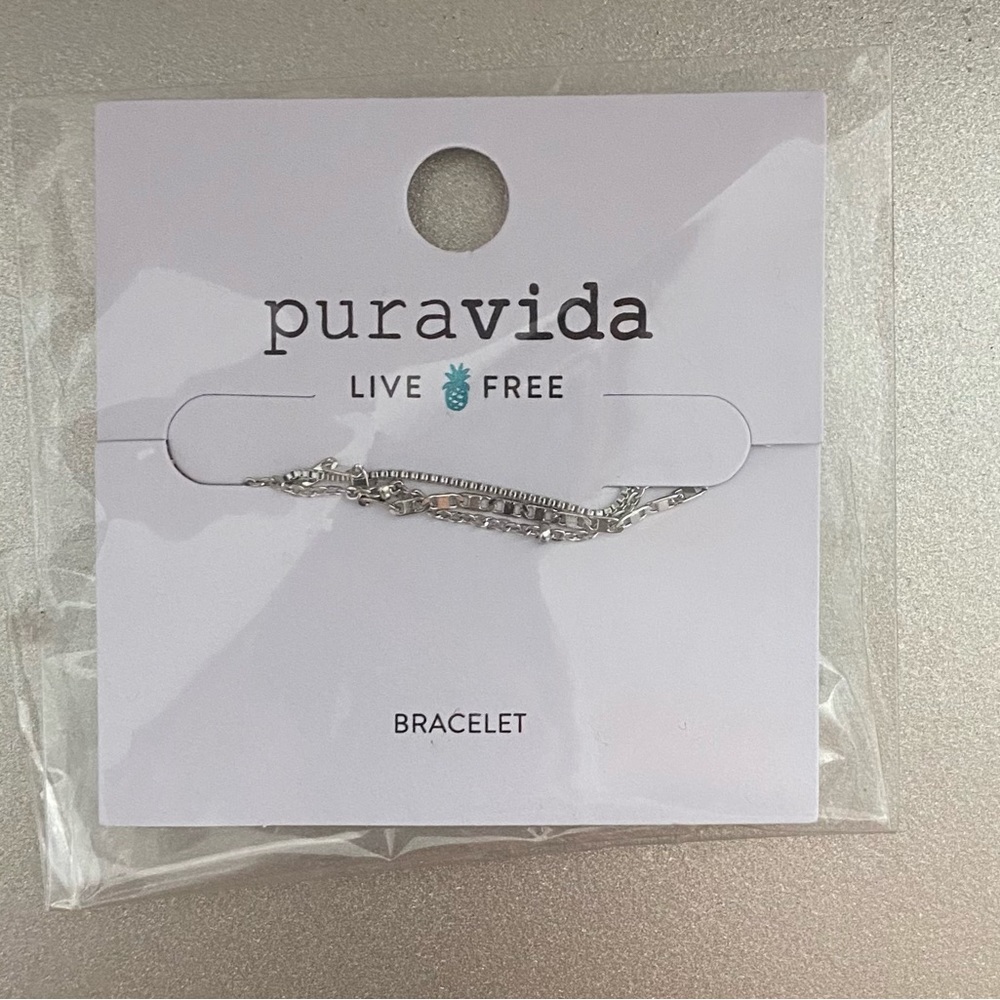 Pura vida silver bracelet